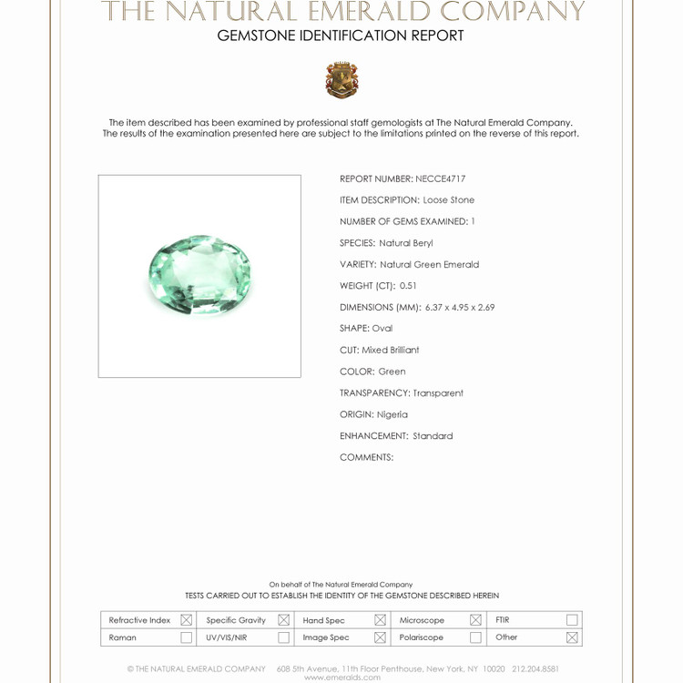 0.51 Ct. Emerald from Nigeria