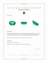 0.59 Ct. Emerald from Zambia Appraisal