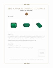 5.13 Ct. Emerald from Zambia Appraisal