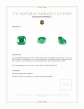 1.29 Ct. Emerald from Brazil Appraisal