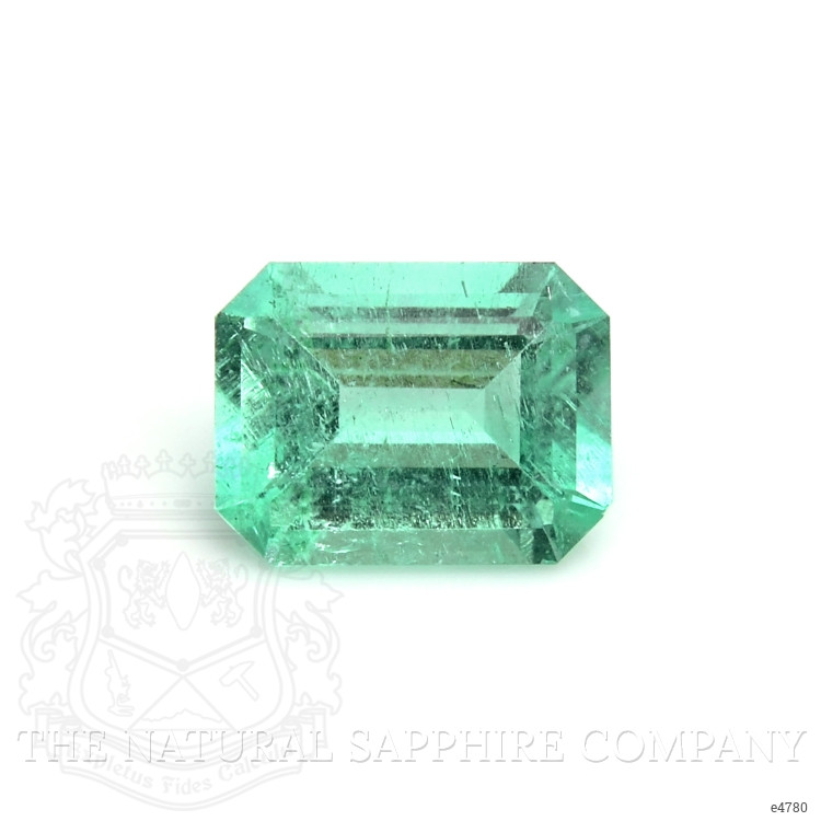 Antique Style Emerald Ring 1.30 Ct., 18K White Gold