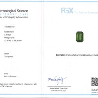 5.34 Ct. Emerald from Zambia Scan Report