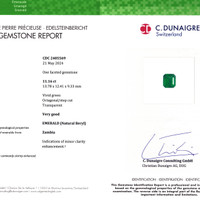 11.16 Ct. Emerald from Zambia Scan Report