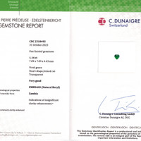 1.14 Ct. Emerald from Zambia Scan Report
