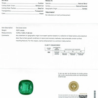 10.91 Ct. Emerald from Zambia Scan Report