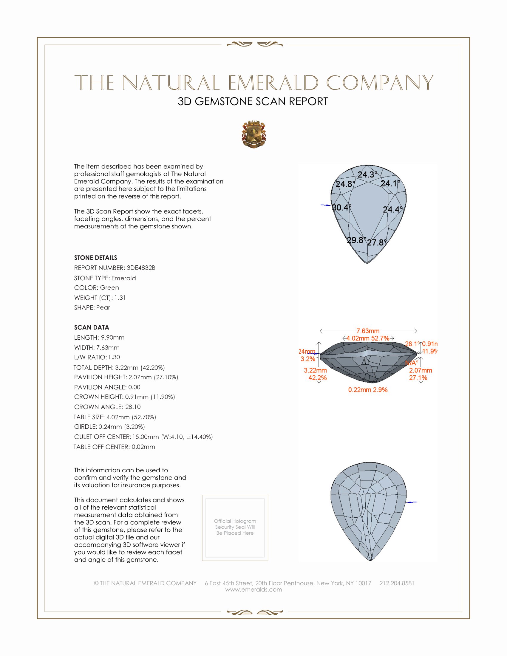 1.31 Ct. Emerald from Zambia