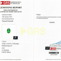 7.30 Ct. Emerald from Zambia Scan Report