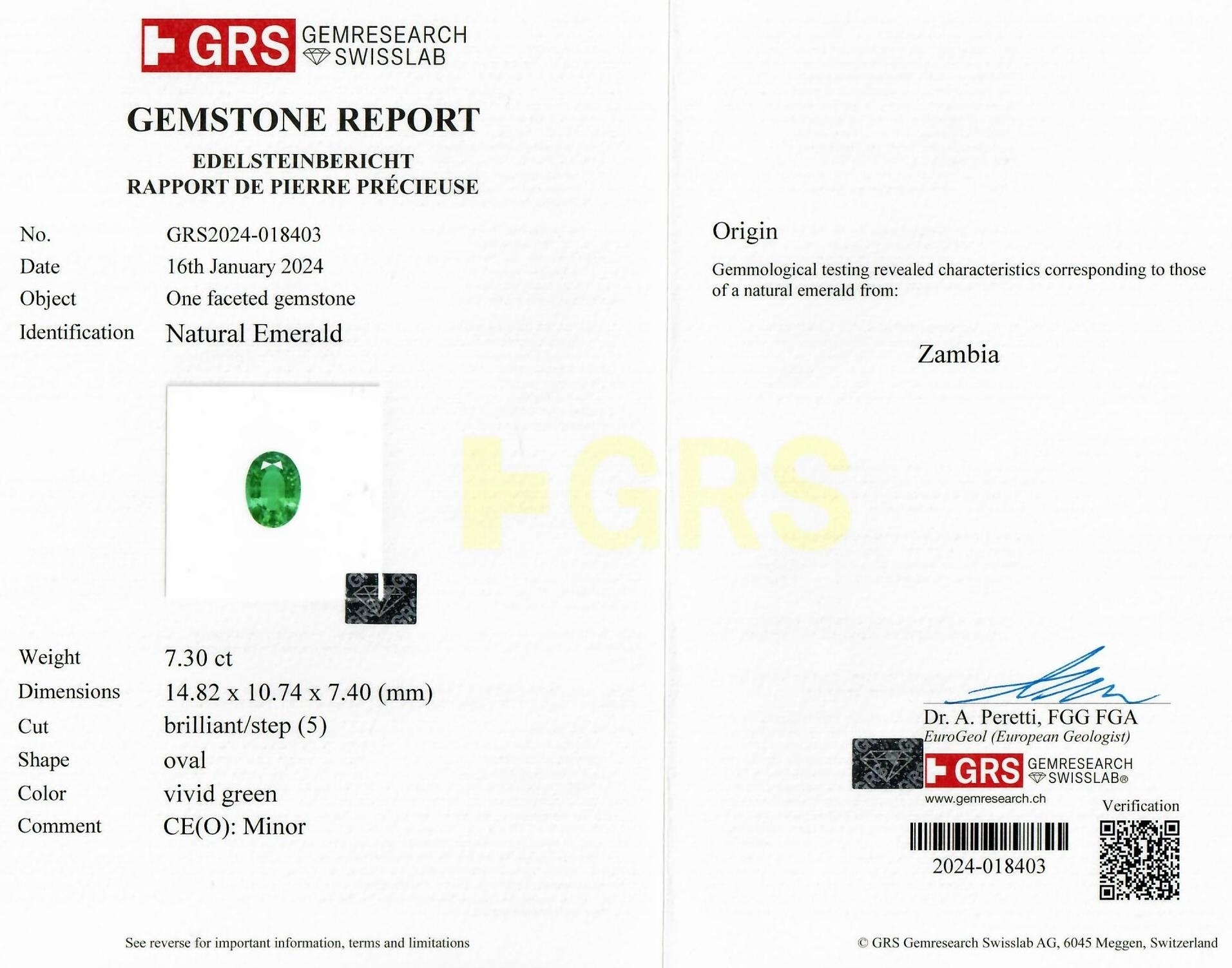 7.30 Ct. Emerald from Zambia