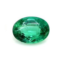 Pave Emerald Ring 0.76 Ct., 18K Yellow Gold Combination Stone