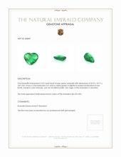 2.03 Ct. Emerald from Colombia Appraisal