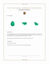 1.58 Ct. Emerald from Colombia Appraisal