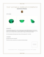 2.91 Ct. Emerald from Zambia Appraisal