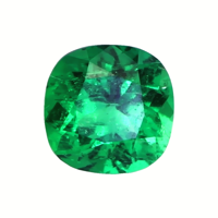 Antique Style Emerald Ring 2.74 Ct., 18K White Gold Combination Stone