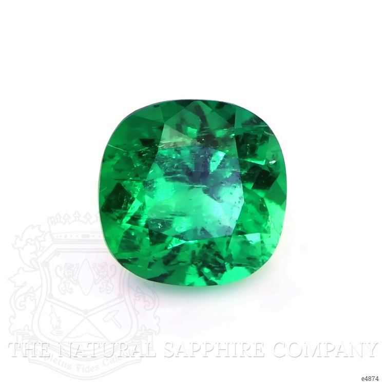 Antique Style Emerald Ring 2.74 Ct., 18K White Gold
