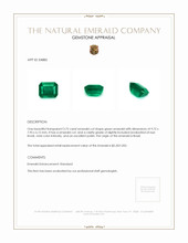 3.75 Ct. Emerald from Brazil Appraisal