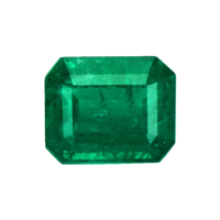 Accent Stones Emerald Ring 3.75 Ct., 18K White Gold Combination Stone