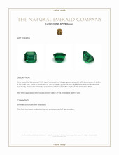 1.21 Ct. Emerald from Brazil Appraisal