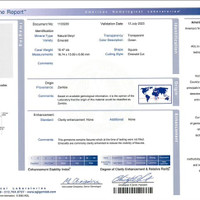 15.47 Ct. Emerald from Zambia Scan Report