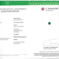 2.76 Ct. Emerald from Zambia Scan Report