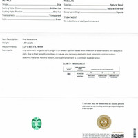 1.50 Ct. Emerald from Nigeria Scan Report
