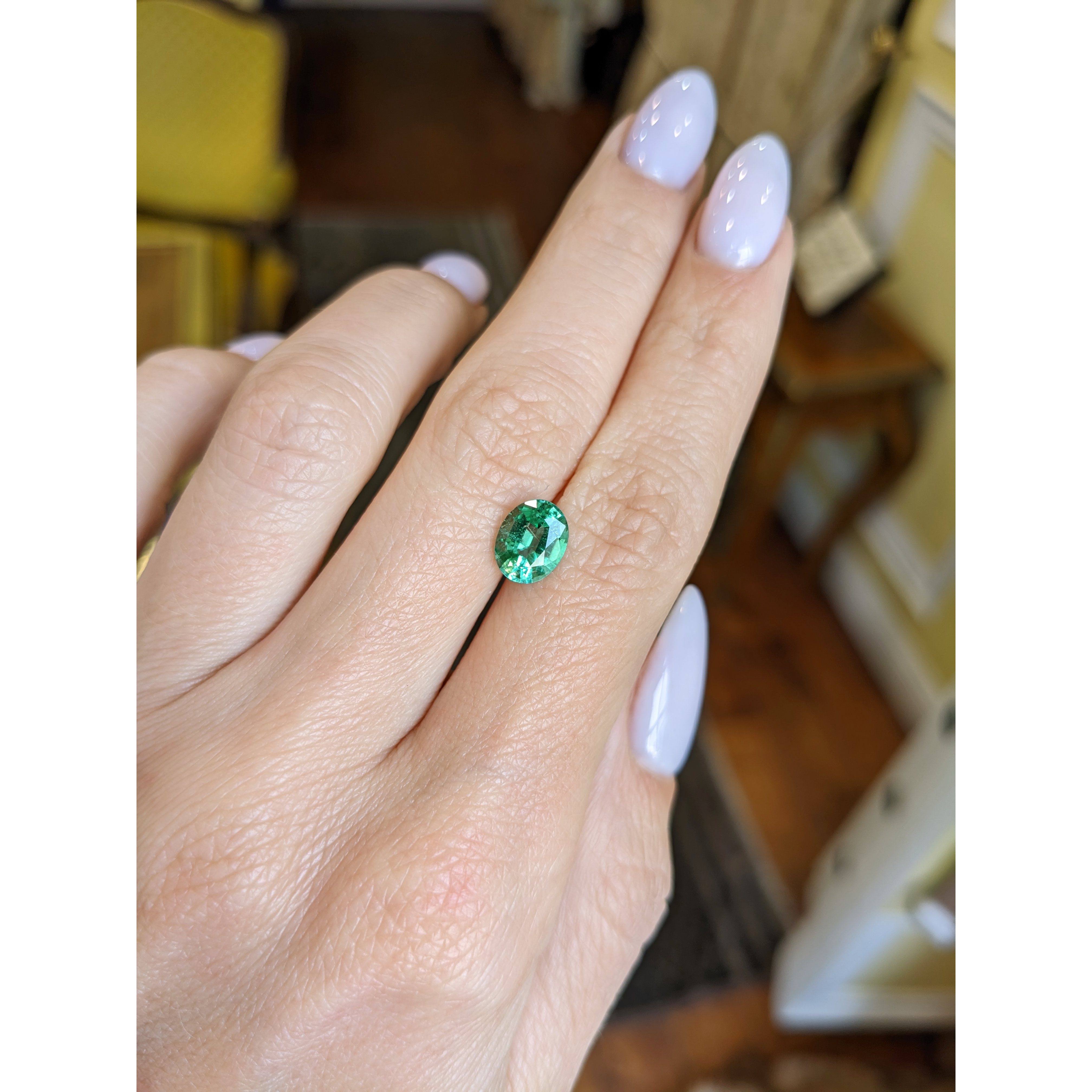 100% outlet Natural Emerald 1..50 Carat Loose Emerald Oval 8.5x6.5MM Faceted Emerald Oval Cut Loose Emerald Gemstone