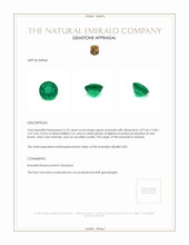 3.18 Ct. Emerald from Zambia Appraisal