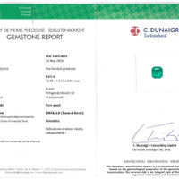 8.61 Ct. Emerald from Colombia Scan Report