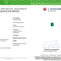 3.62 Ct. Emerald from Zambia Scan Report