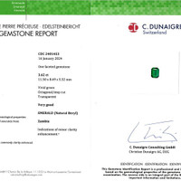 3.62 Ct. Emerald from Zambia Scan Report