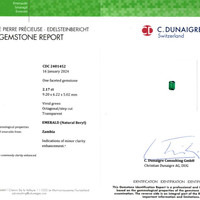 2.17 Ct. Emerald from Zambia Scan Report