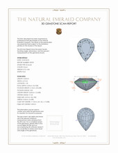 0.86 Ct. Emerald from Zambia 3 D Scan Report