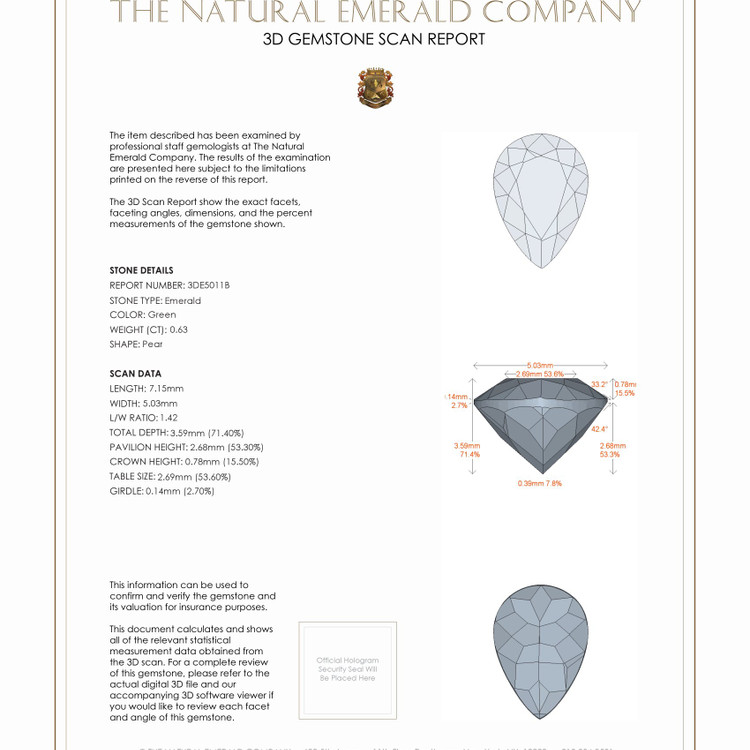 0.63 Ct. Emerald from Russia