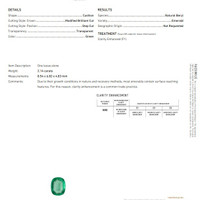 2.14 Ct. Emerald from Zambia Scan Report