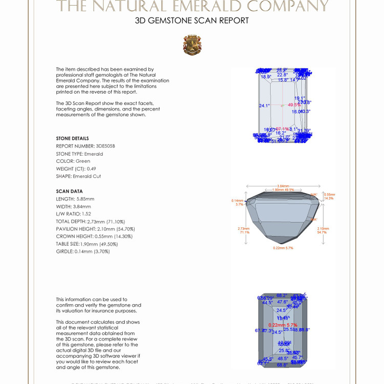 0.49 Ct. Emerald from Zambia