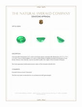 2.07 Ct. Emerald from Ethiopia Appraisal