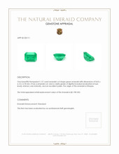 1.57 Ct. Emerald from Ethiopia Appraisal
