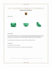 1.79 Ct. Emerald from Ethiopia Appraisal