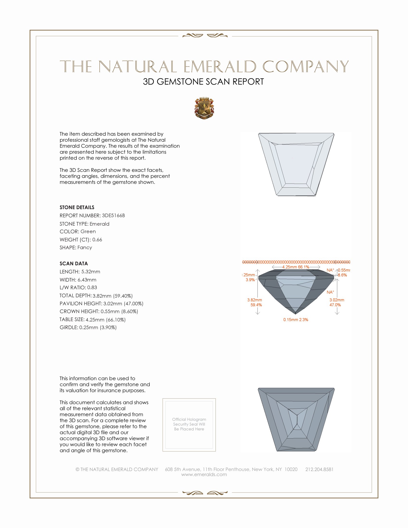 0.66 Ct. Emerald from Russia