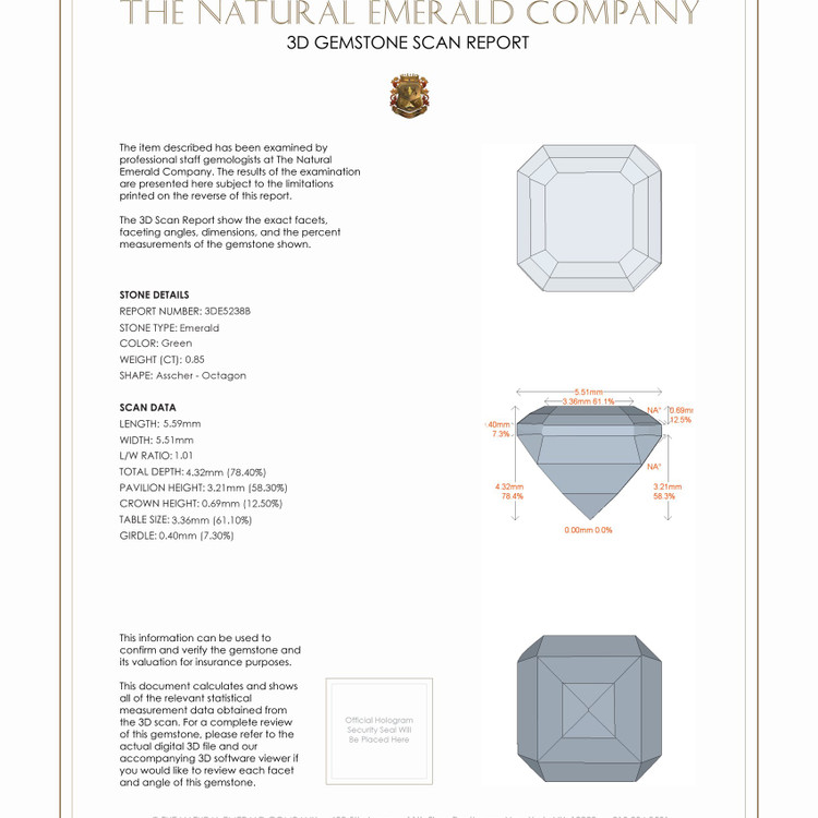 0.85 Ct. Emerald from Russia