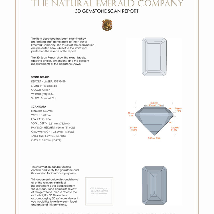 0.44 Ct. Emerald from Russia