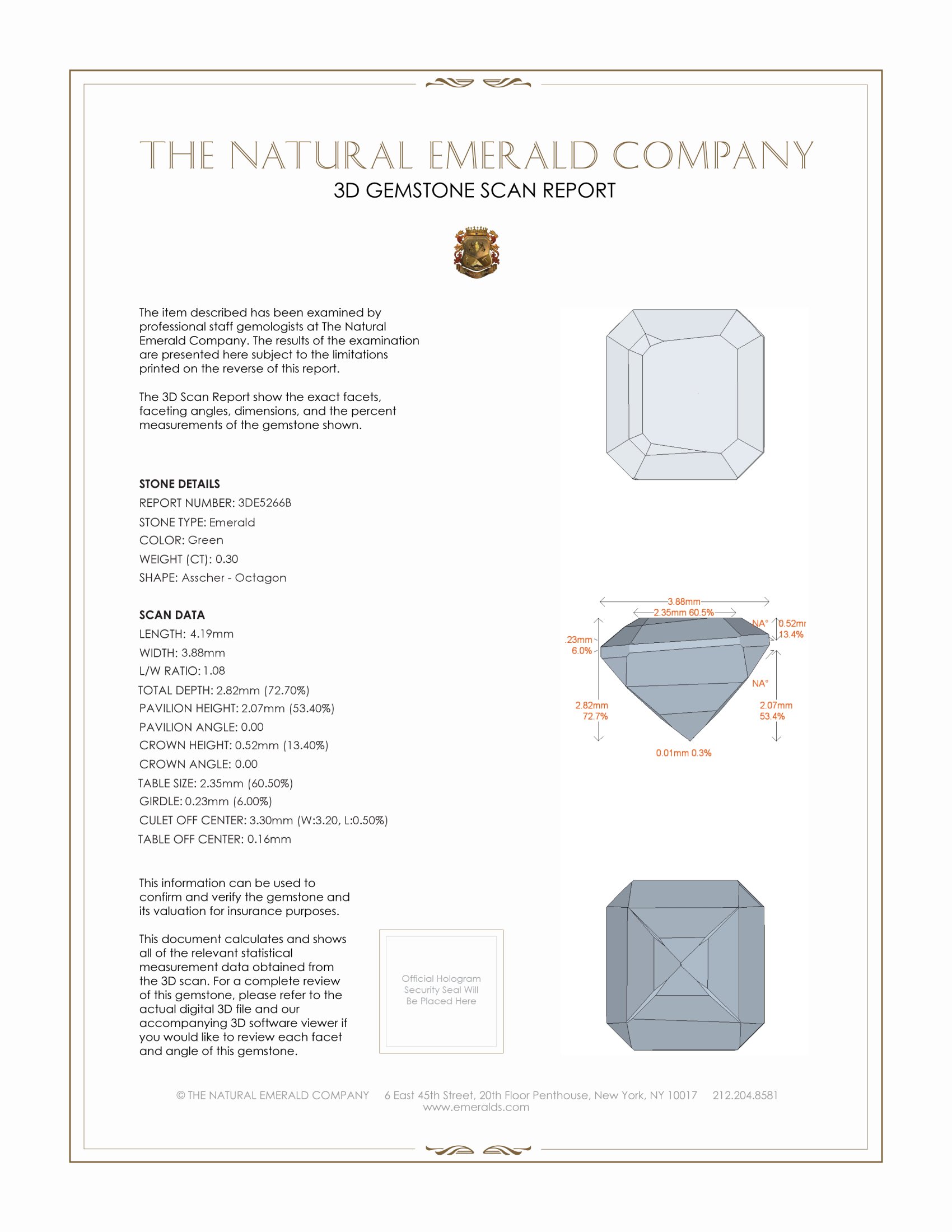 0.30 Ct. Emerald from Russia