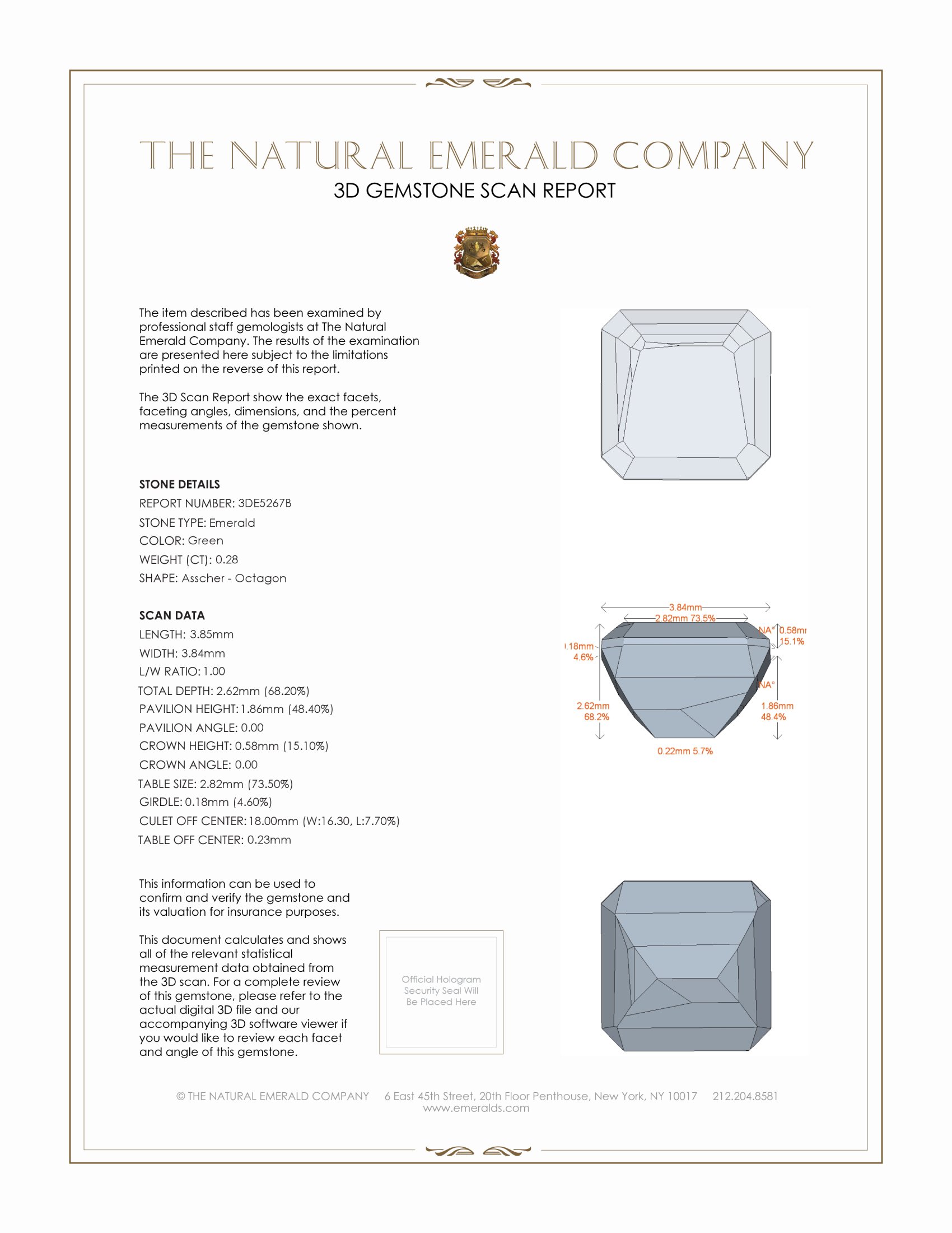 0.28 Ct. Emerald from Russia