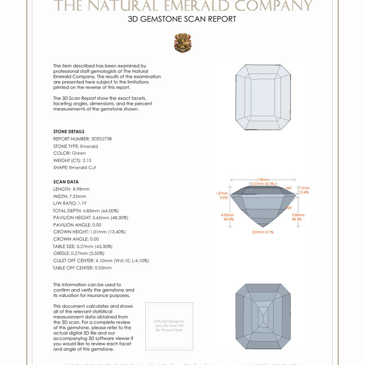 2.15 Ct. Emerald from Zambia