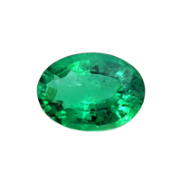 Antique Style Emerald Ring 1.56 Ct., 18K Yellow Gold Combination Stone