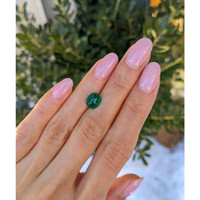 1.76 Ct. Cabochon Emerald from Colombia Life Style