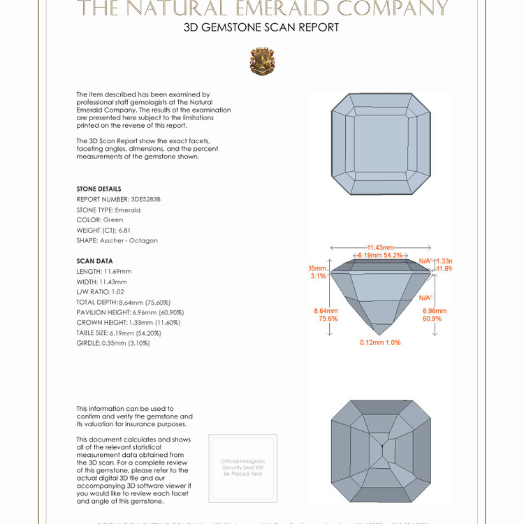 6.81 Ct. Emerald from Colombia