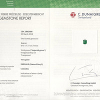 2.66 Ct. Emerald from Colombia Scan Report