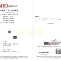 2.66 Ct. Emerald from Colombia Scan Report