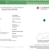 2.67 Ct. Emerald from Colombia Scan Report