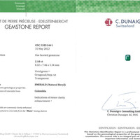 2.10 Ct. Emerald from Colombia Scan Report